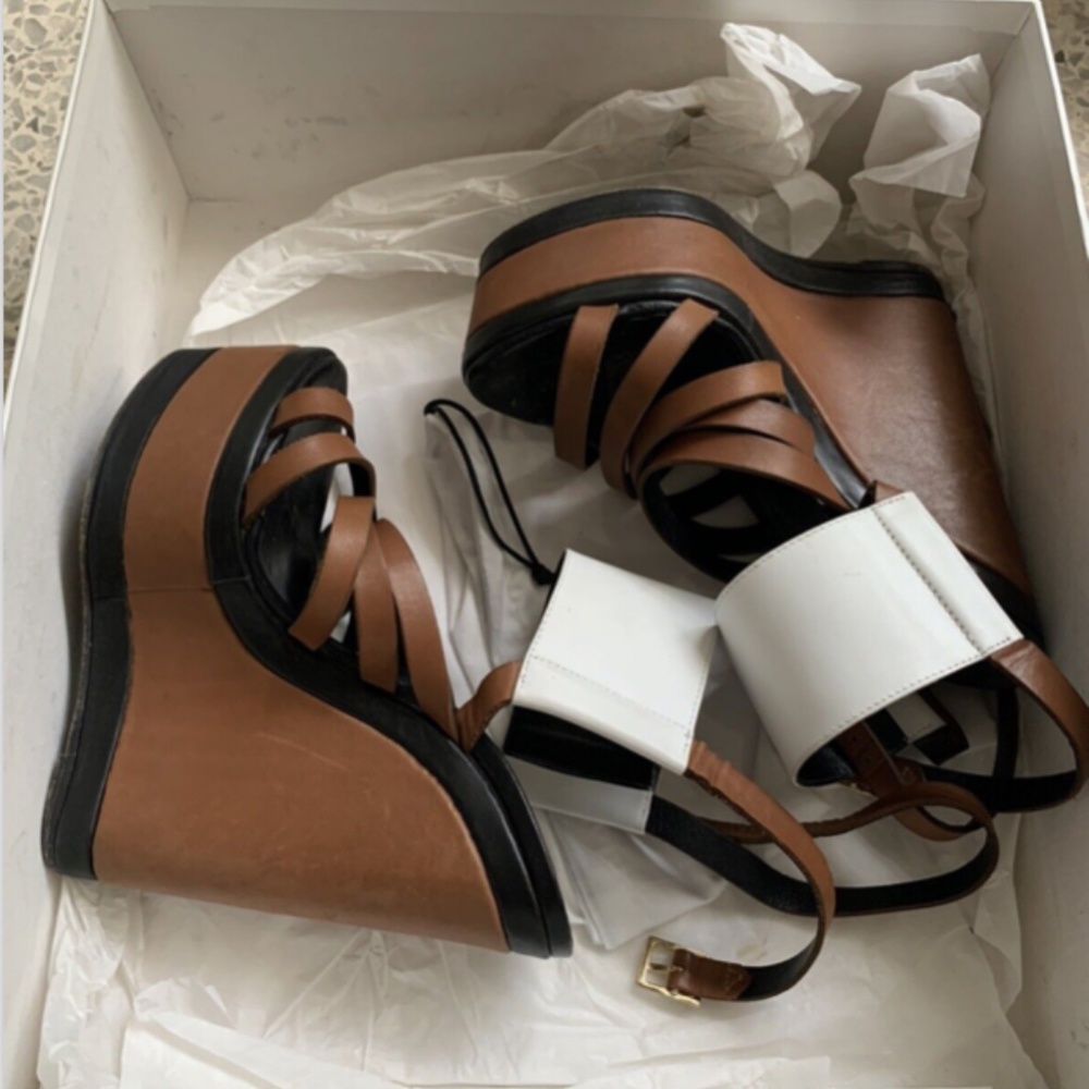 Pierre Hardy Color Block Platform Wedges Size 36/6 - image 5